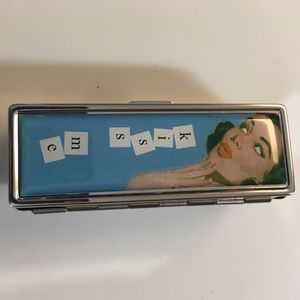 Fossil metal lipstick case with mirror